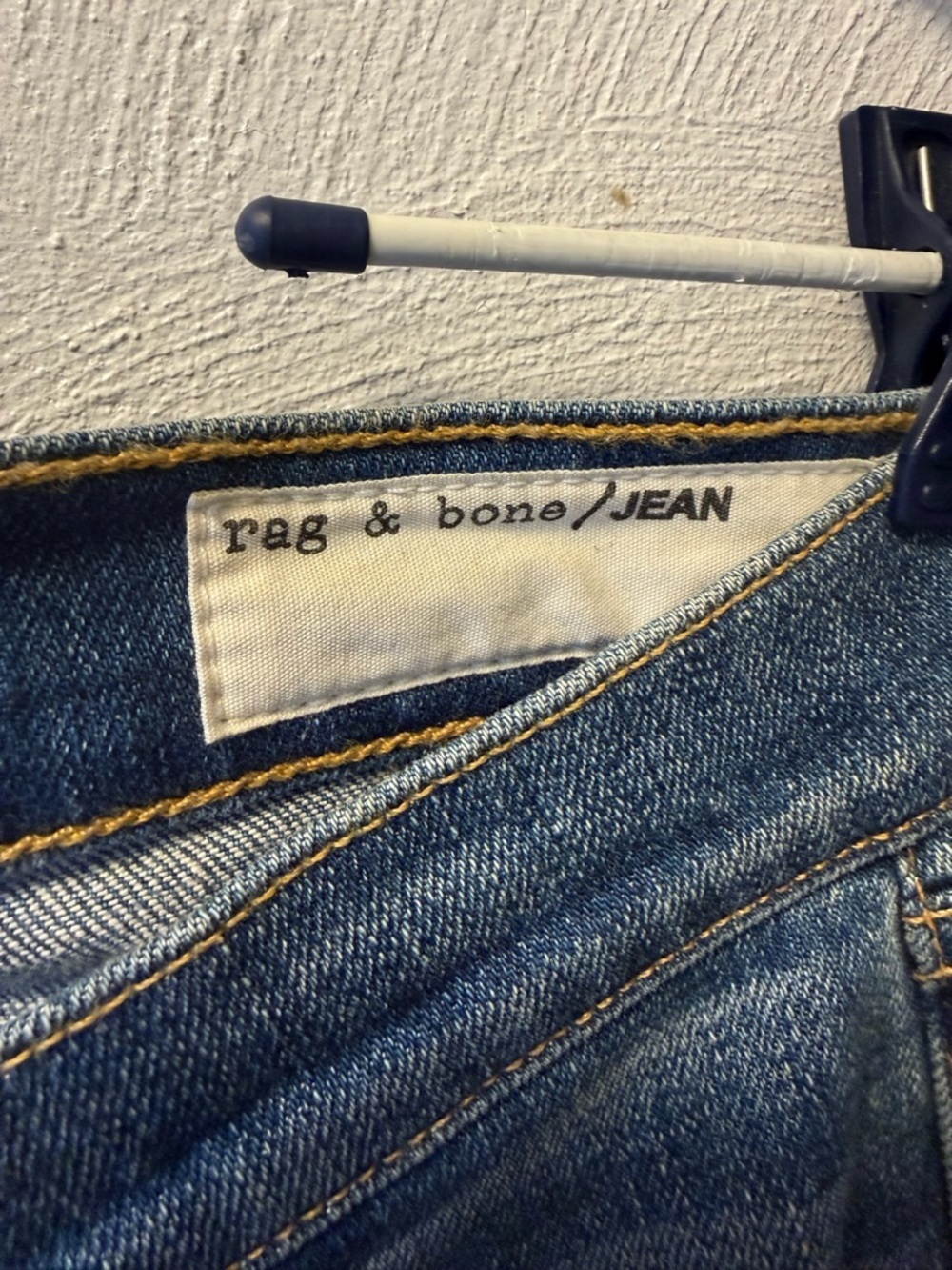 Rag & Bone The Dre Jeans Size 25 Medium Wash Low Rise Designer Denim Minimalist - Picture 2 of 6